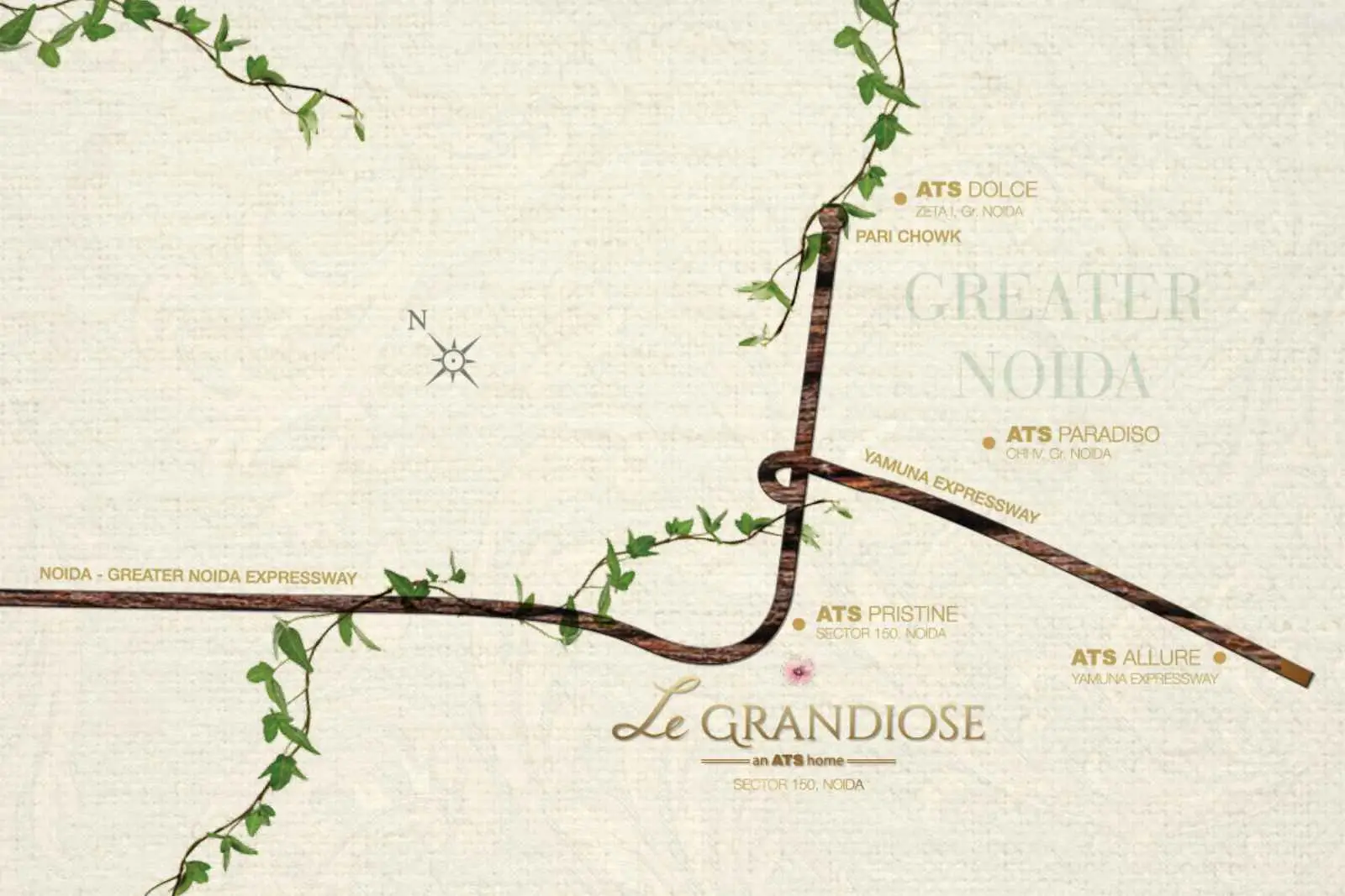 ATS Le Grandiose Phase 2 Sector 150 Noida Location